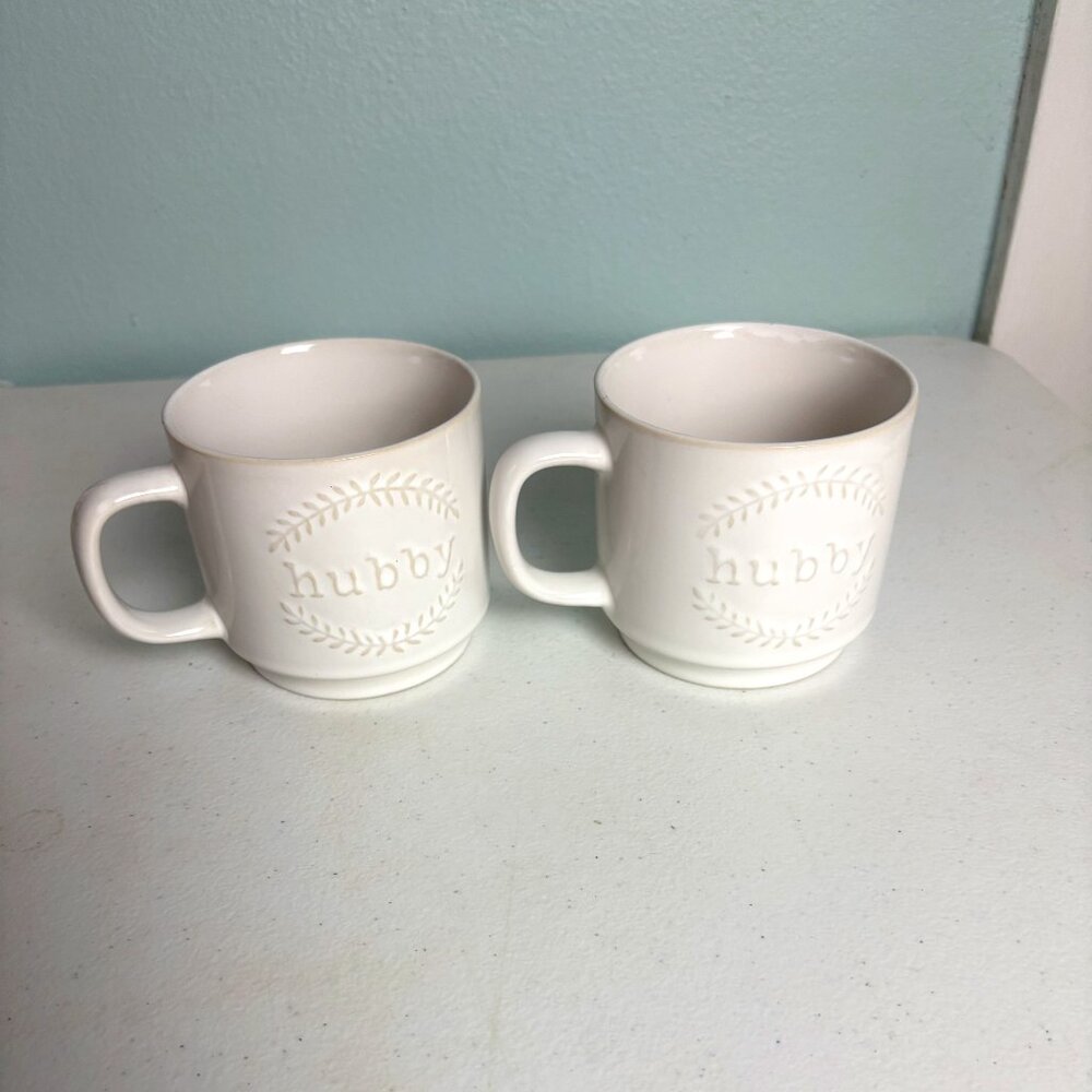 Heartland Hive Hubby Coffee Mugs Set of  2 Microwave and Dishwasher Safe